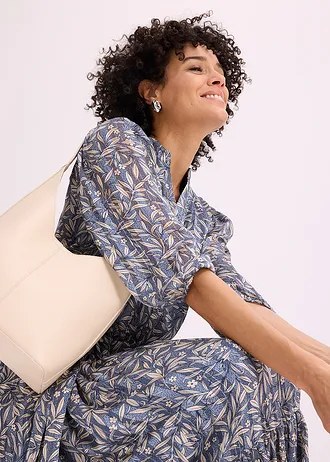 Robe en mousseline • bleu fumé floral • Boutique bonprix