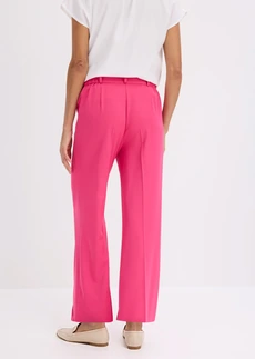 Pantalon large à pinces et taille élastiquée, Couleur: fuchsia