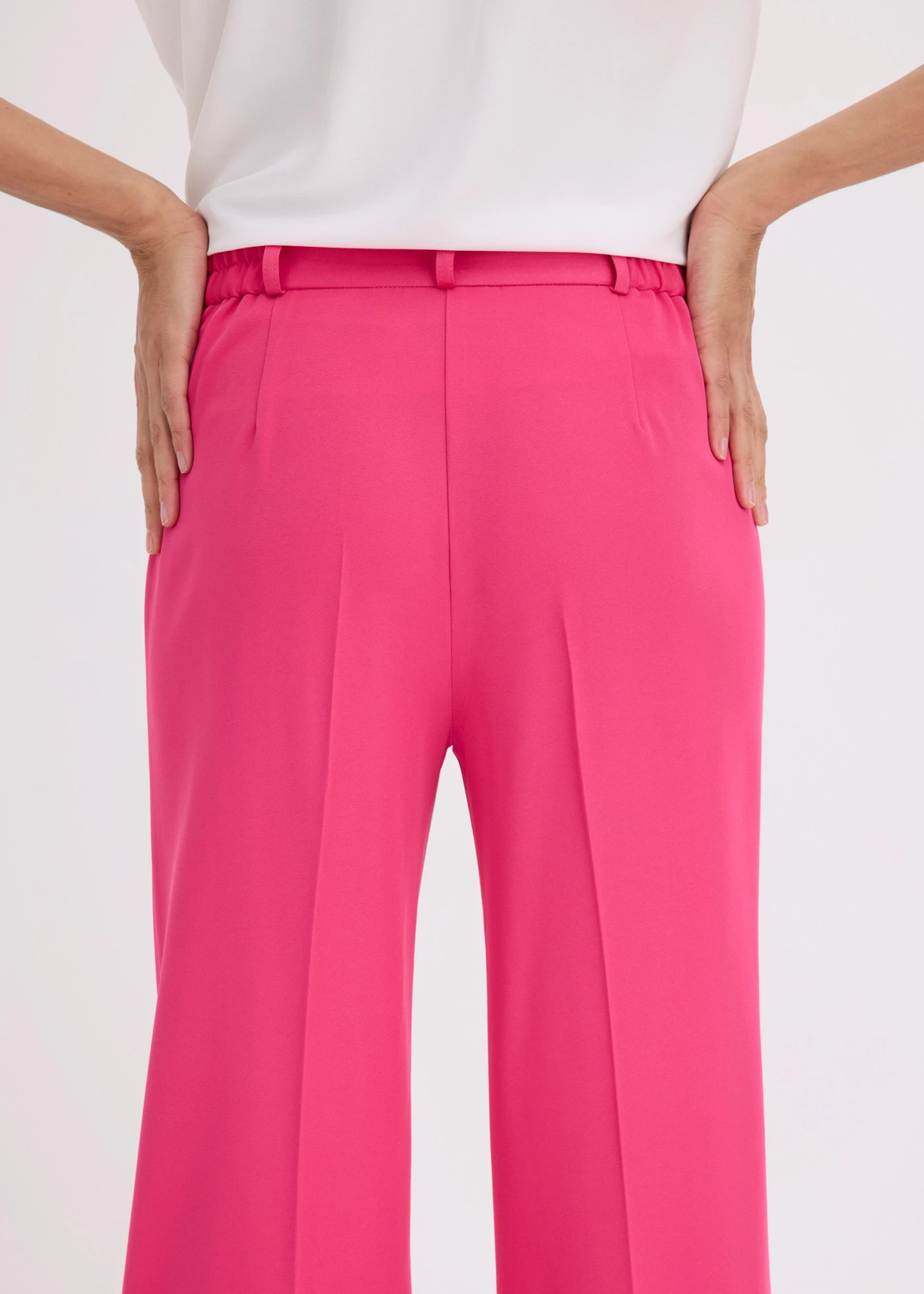 Pantaloni marlene cu talie comodă • roz pinklady • magazin bonprix