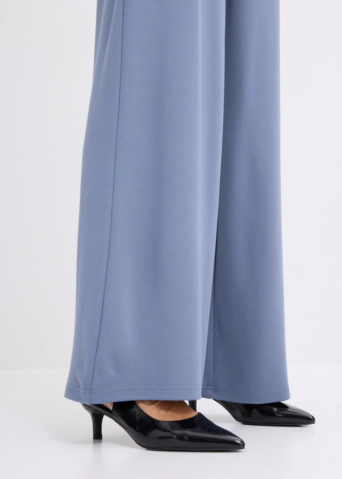 Jersey broek met decoratieve tailleband • rookblauw • bonprix online shop