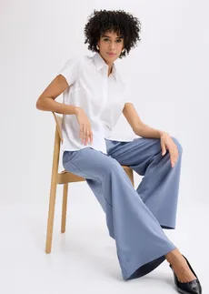 Pantaloni din jerse cu benzi decorative • albastru fumuriu • magazin bonprix