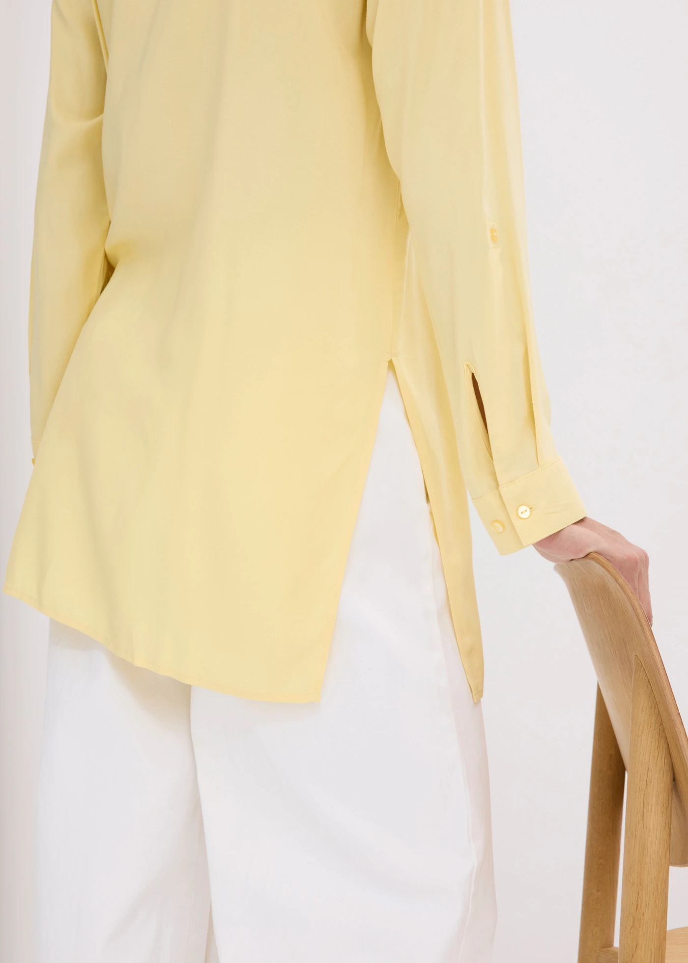 Chemisier long en viscose • jaune clair • Boutique bonprix