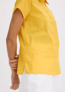 Blúzka s krátkym rukávom, popelínová • šafránovo žltá • obchod bonprix