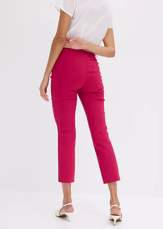 7/8 broek van bengaline, Kleur: bessenrood