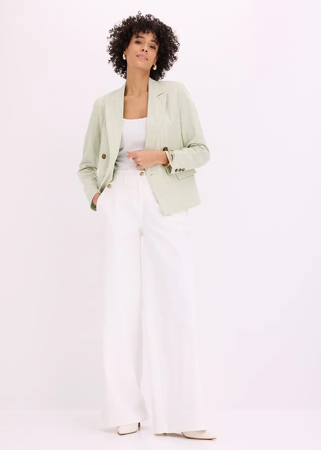 Pantalon large et extensible • blanc • product-page.page-title-suffix