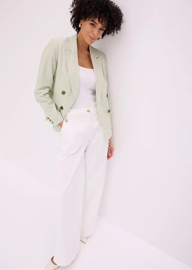 Pantalon large et extensible • blanc • product-page.page-title-suffix