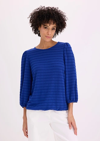 Bluză tip tunică din material texturat • albastru-cobalt • magazin bonprix