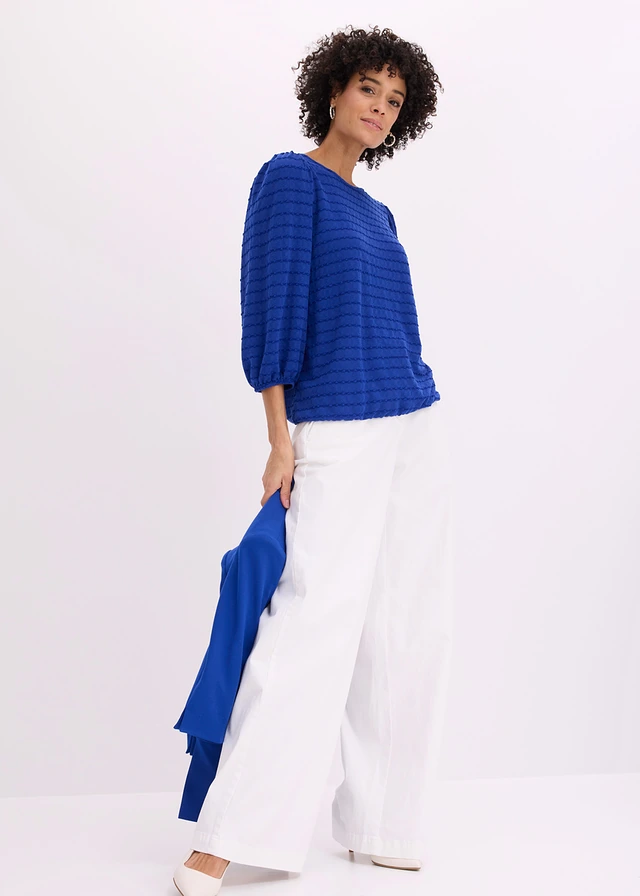 Shirt tuniek met structuur • donkerblauw • product-page.page-title-suffix