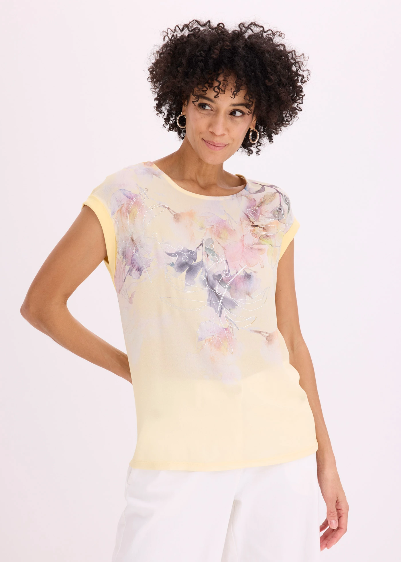 Blouse • lichtgeel gebloemd • bonprix online shop