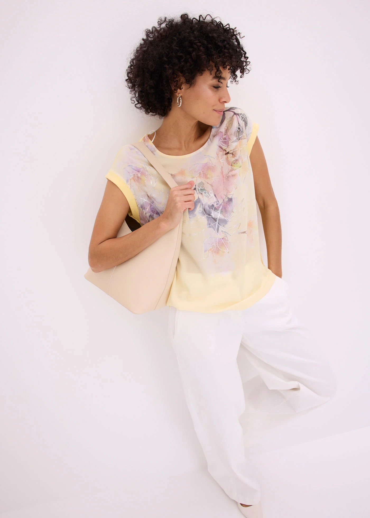 Blouse • lichtgeel gebloemd • bonprix online shop