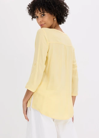 Blouse en viscose fluide, Couleur: jaune pastel