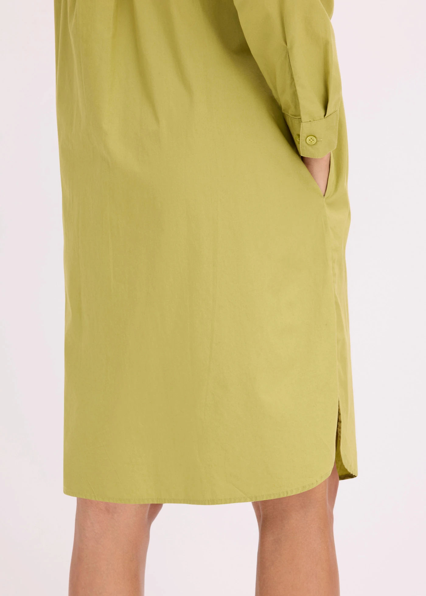 Rochie-cămașă din poplin de bumbac • verde cactus • magazin bonprix