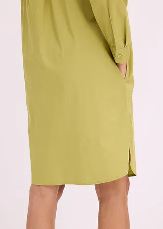 Robe-chemise en popeline de coton • vert cactus • Boutique bonprix