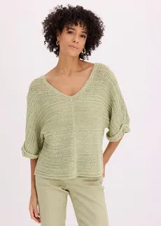 Pull en maille ajourée • gris vert • Boutique bonprix
