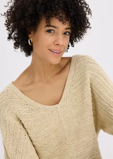 Pull en maille ajourée • sable clair • Boutique bonprix