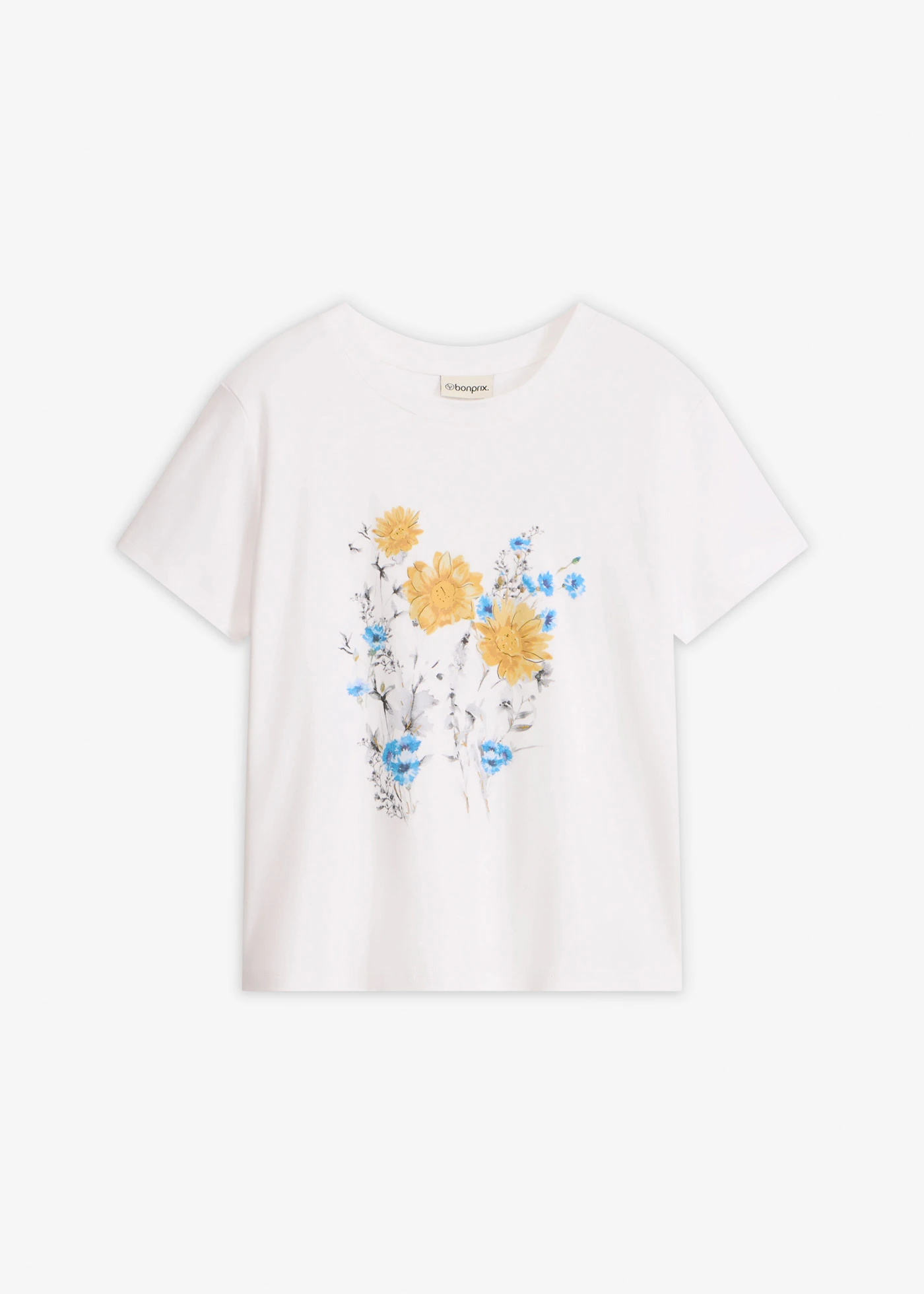 T-shirt 100% coton • blanc floral • Boutique bonprix