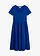 Robe manches courtes en jersey, poches sur les côtés, Couleur: bleu cobalt