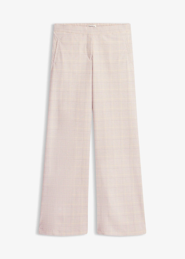 Glencheck Marlene Dietrich broek met viscose