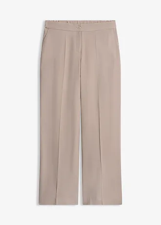 Pantalon large et léger à pinces • taupe • Boutique bonprix