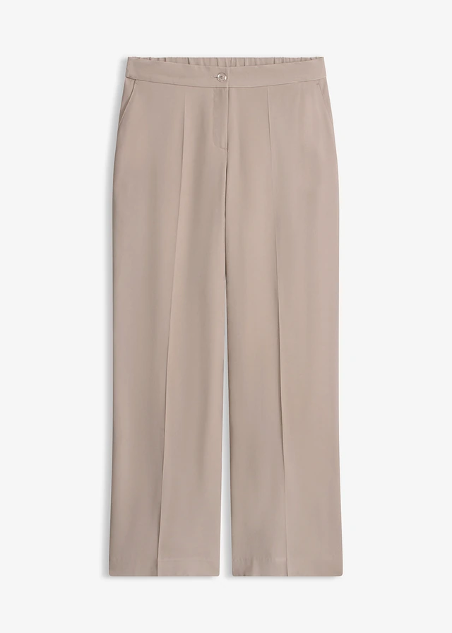 Pantaloni subțiri în stil marlene cu viscoză