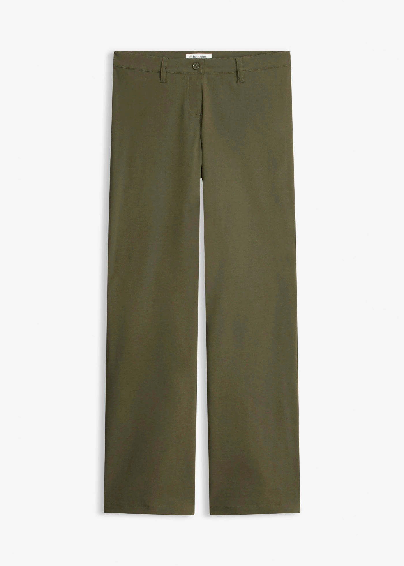 Strečové kalhoty, Bootcut • tmavě olivová • bonprix obchod
