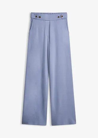 Jersey broek met decoratieve tailleband