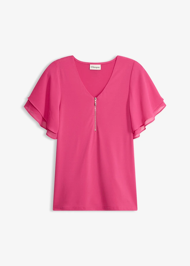 T-shirt avec manches en mousseline