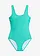 Jednodílné plavky s vysokým výstřihem na zádech, barva: tyrkysová