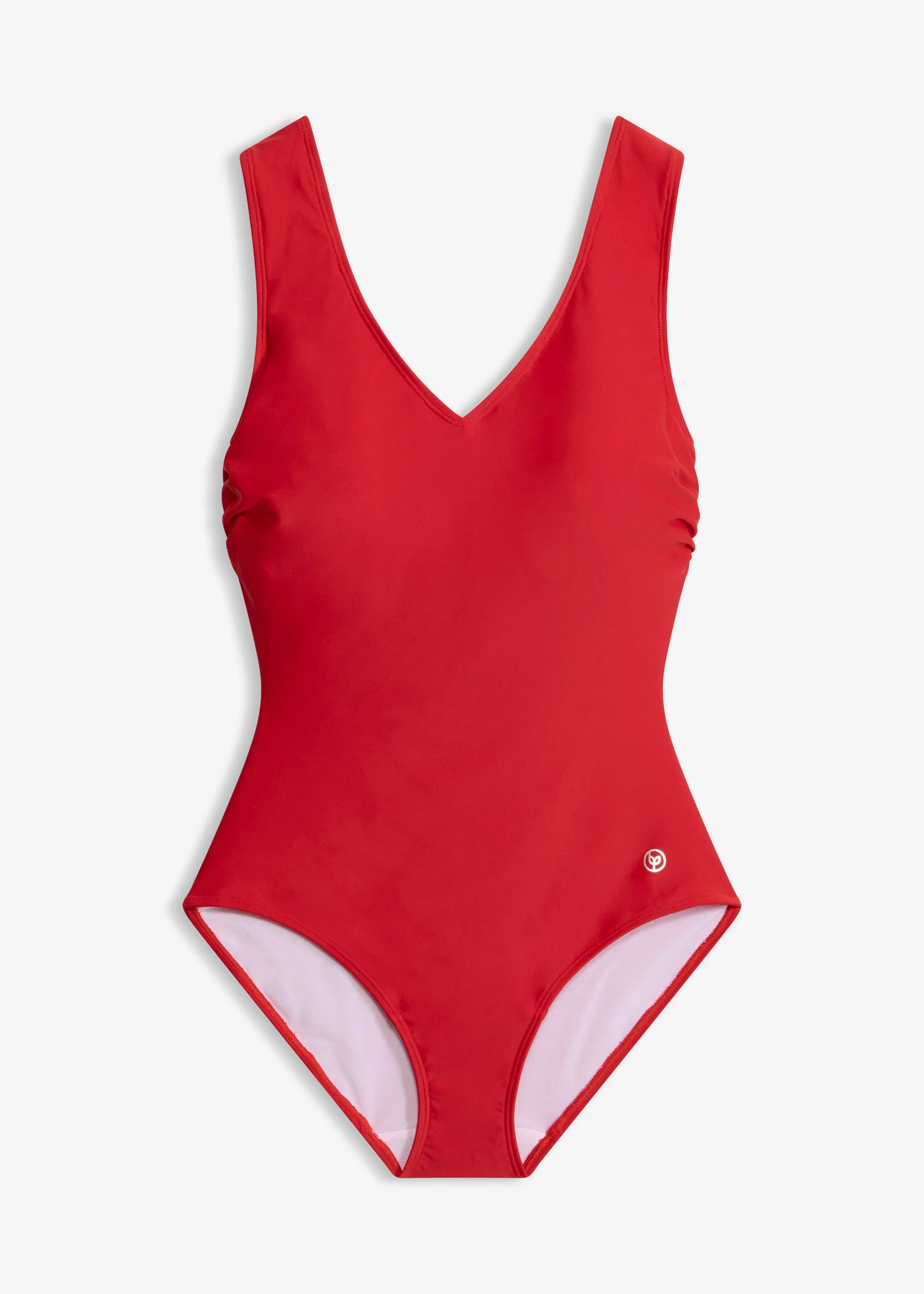 Maillot 1 pièce sculptant à col en V, maintien modéré • rouge salsa • Boutique bonprix