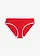 Figi bikini z białym, kontrastowym wykończeniem, kolor: czerwona salsa
