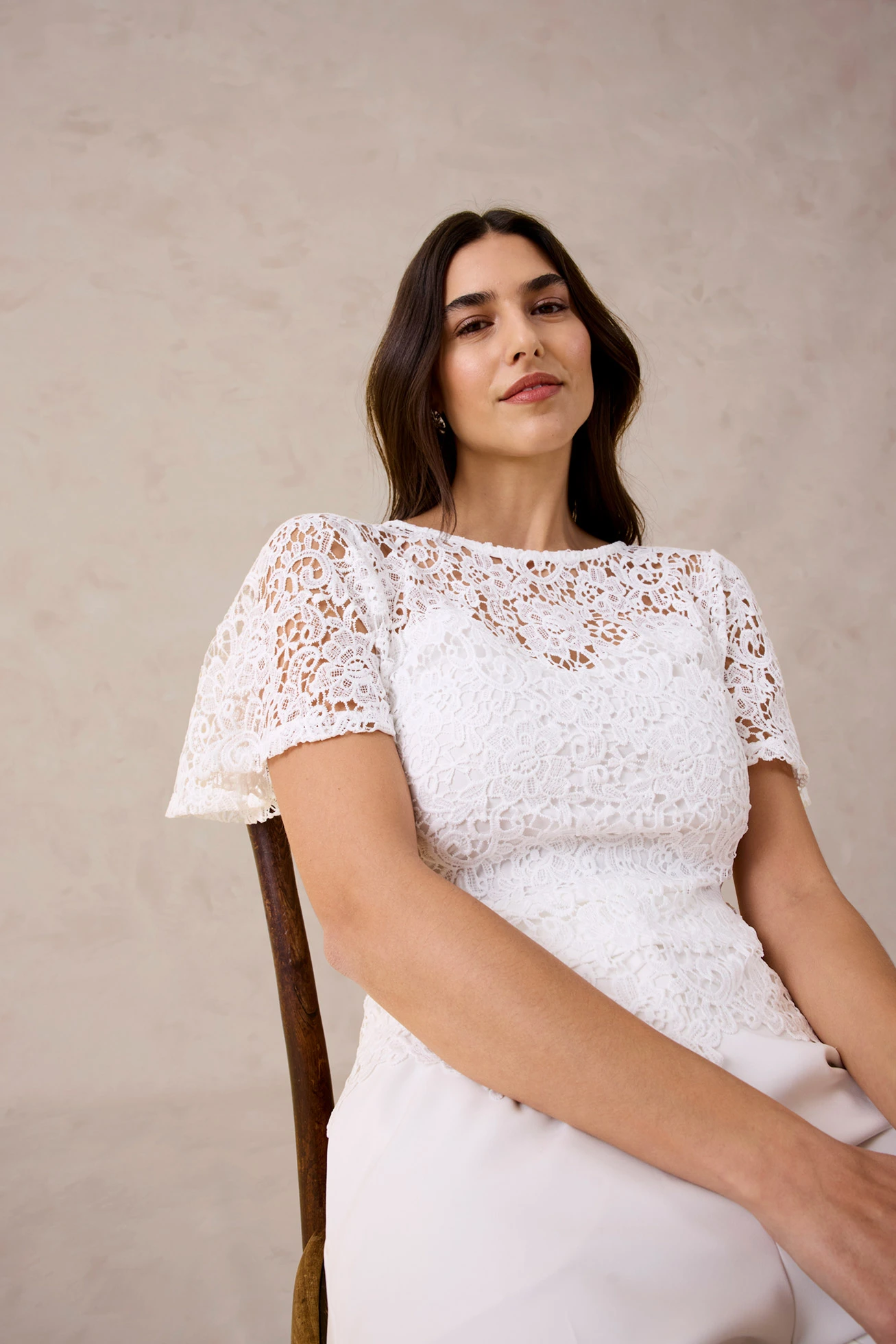 Kanten shirt • wolwit • bonprix online shop