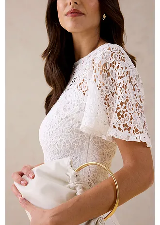 T-shirt à dentelle • ecru • Boutique bonprix