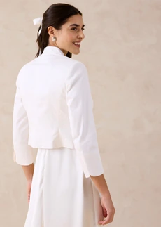 Boléro en coton fin, Couleur: blanc