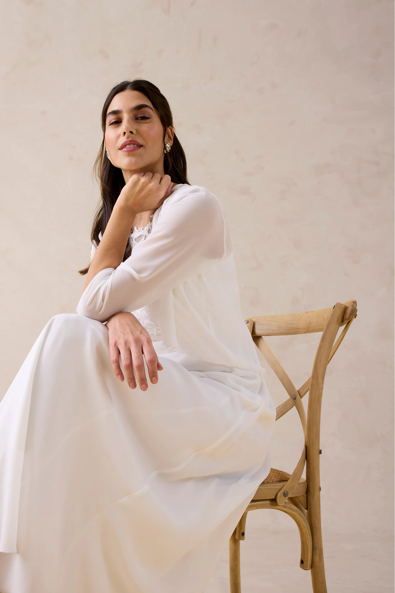 Bolero van elegant chiffon • wolwit • bonprix online shop