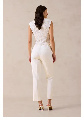 Stretch broek, Kleur: wolwit