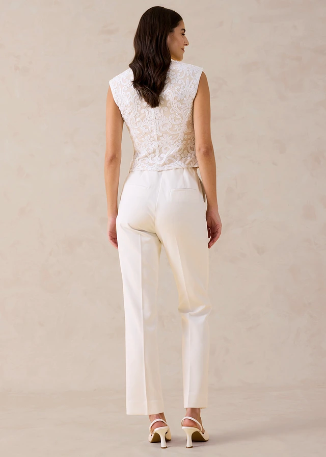 Stretch broek • wolwit • product-page.page-title-suffix