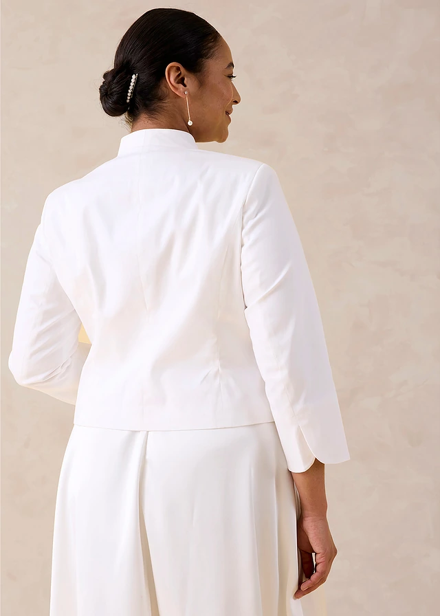 Boléro en coton fin, Couleur: blanc
