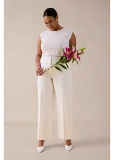 Kalhoty Marlene, barva: přírodní bílá