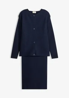 Robe en maille et gilet sans manches (ens. 2 pces)