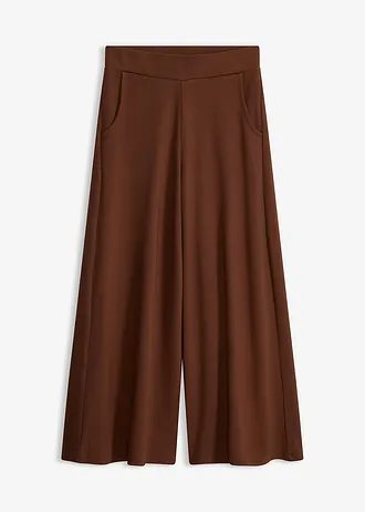 Jupe-culotte en viscose majoritaire, Couleur: marron