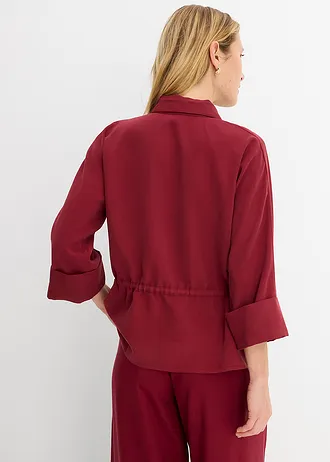 Halenka z měkké viskózové směsi • rubínově červená • bonprix obchod