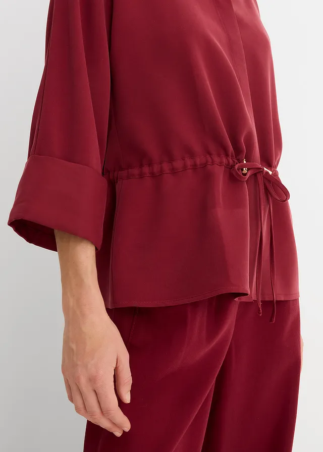 Chemisier doux en viscose majoritaire • rouge rubis • product-page.page-title-suffix