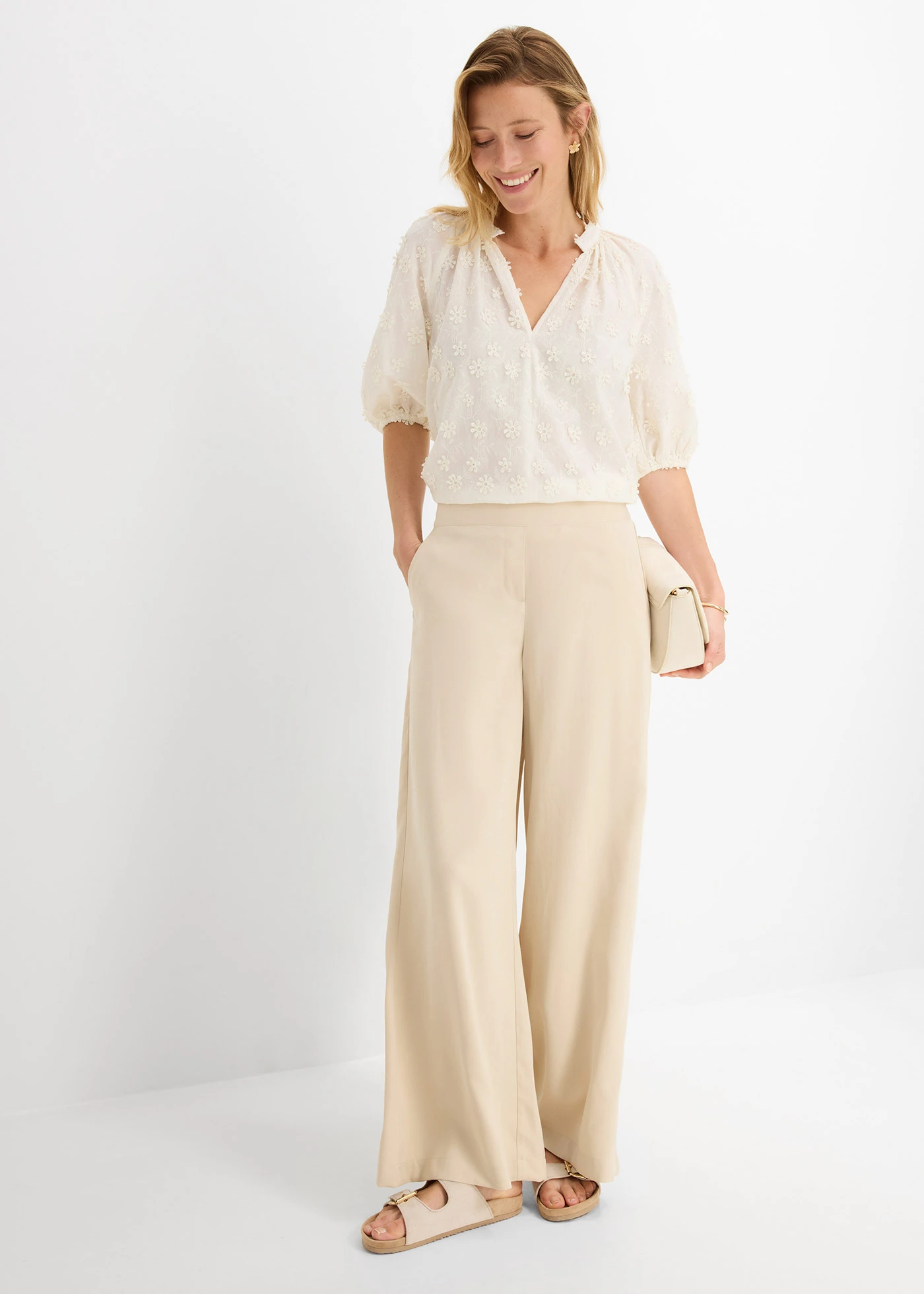 Tuniek van puur katoen • wolwit • bonprix online shop