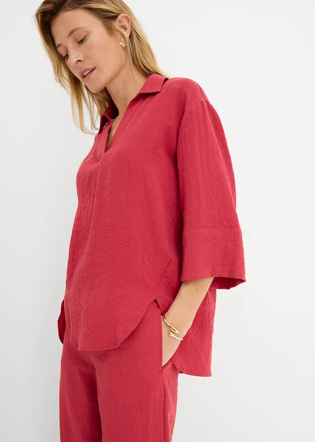 Tunique douce en viscose majoritaire • rouge cerise • product-page.page-title-suffix
