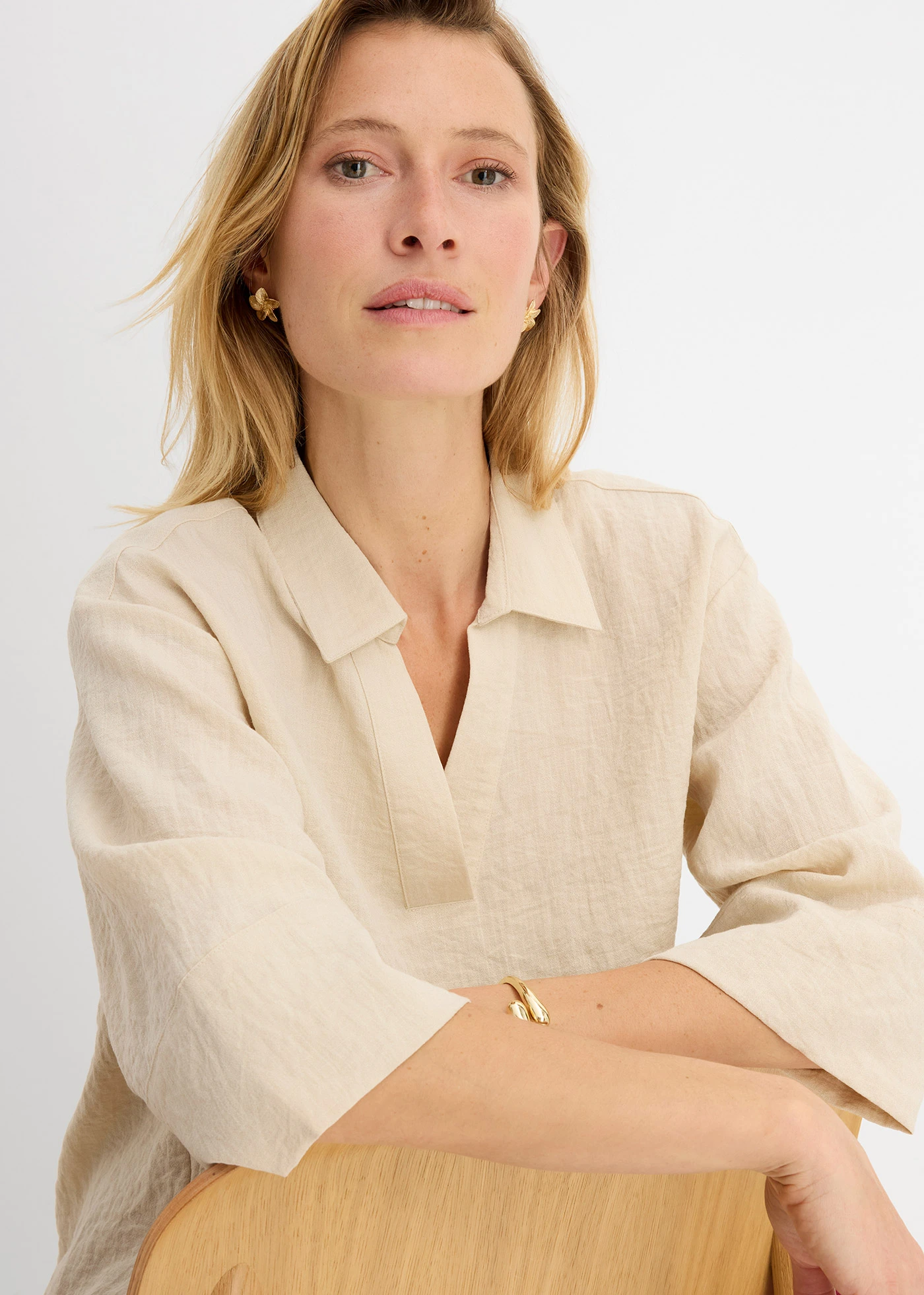 Tunique douce en viscose majoritaire • sable clair • Boutique bonprix