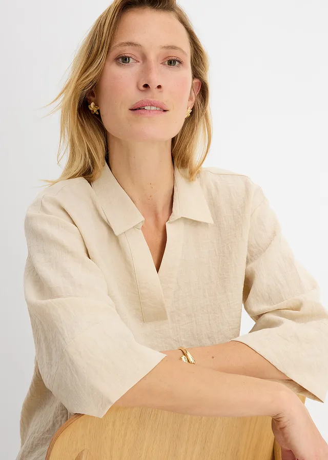 Tunique douce en viscose majoritaire • sable clair • product-page.page-title-suffix