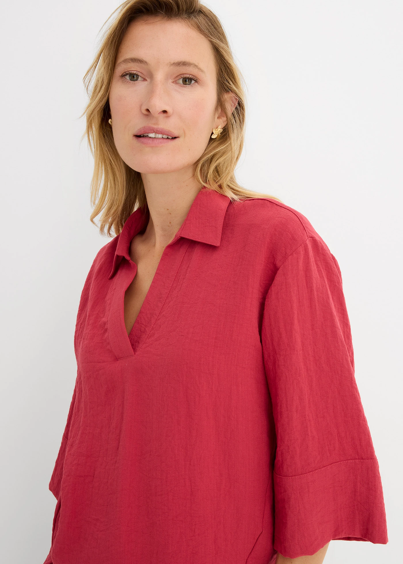 Tuniek van zachte viscose-mix • kersenrood • bonprix online shop