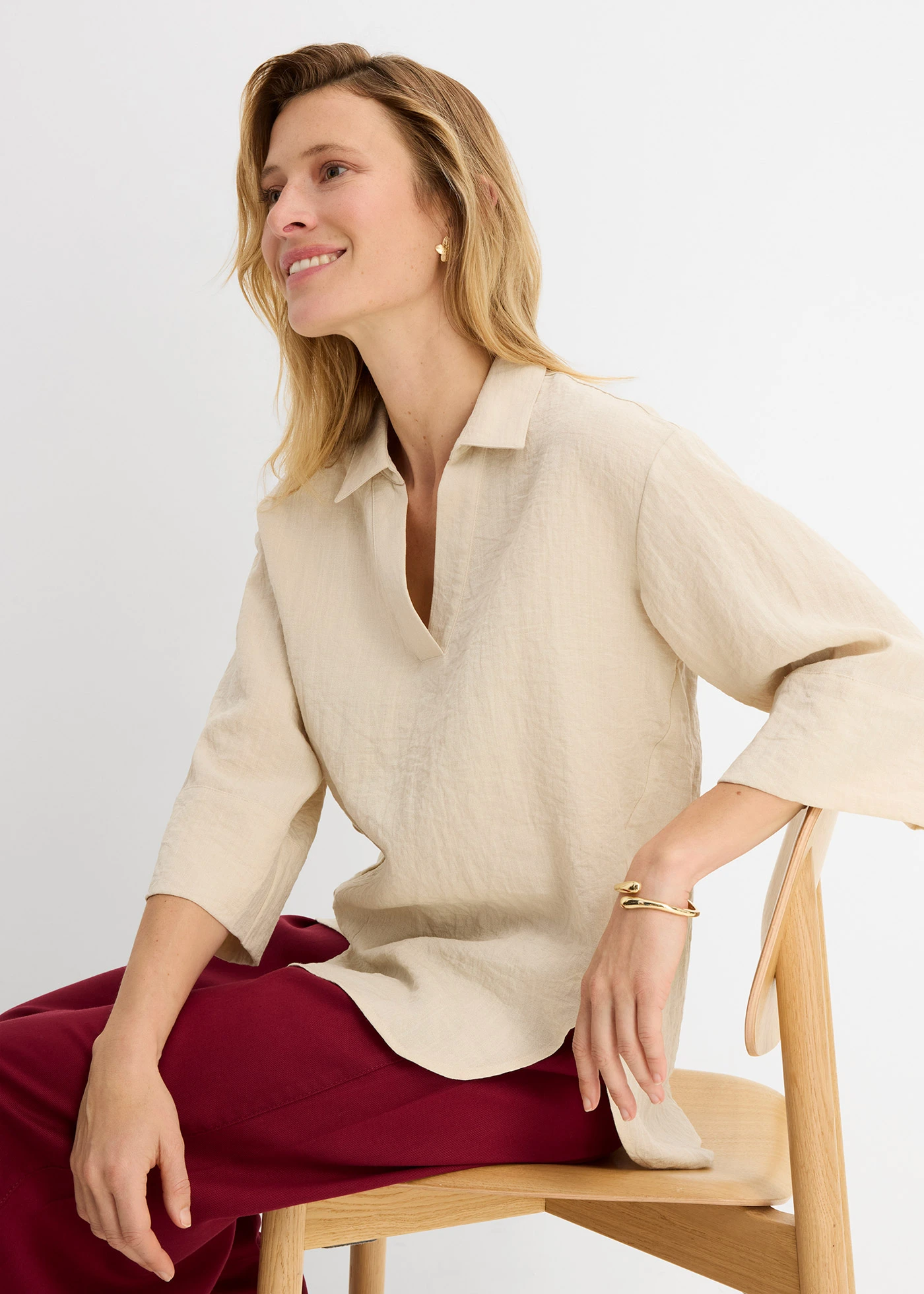 Tunique douce en viscose majoritaire • sable clair • Boutique bonprix