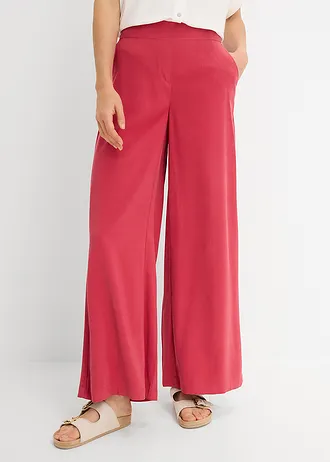 Pantalon palazzo en viscose majoritaire • rouge cerise • Boutique bonprix