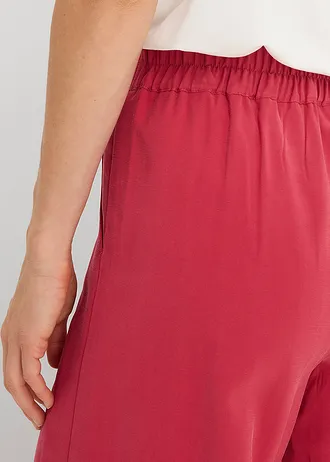 Pantaloni palazzo din material cu viscoză • roșu-cireașă • magazin bonprix